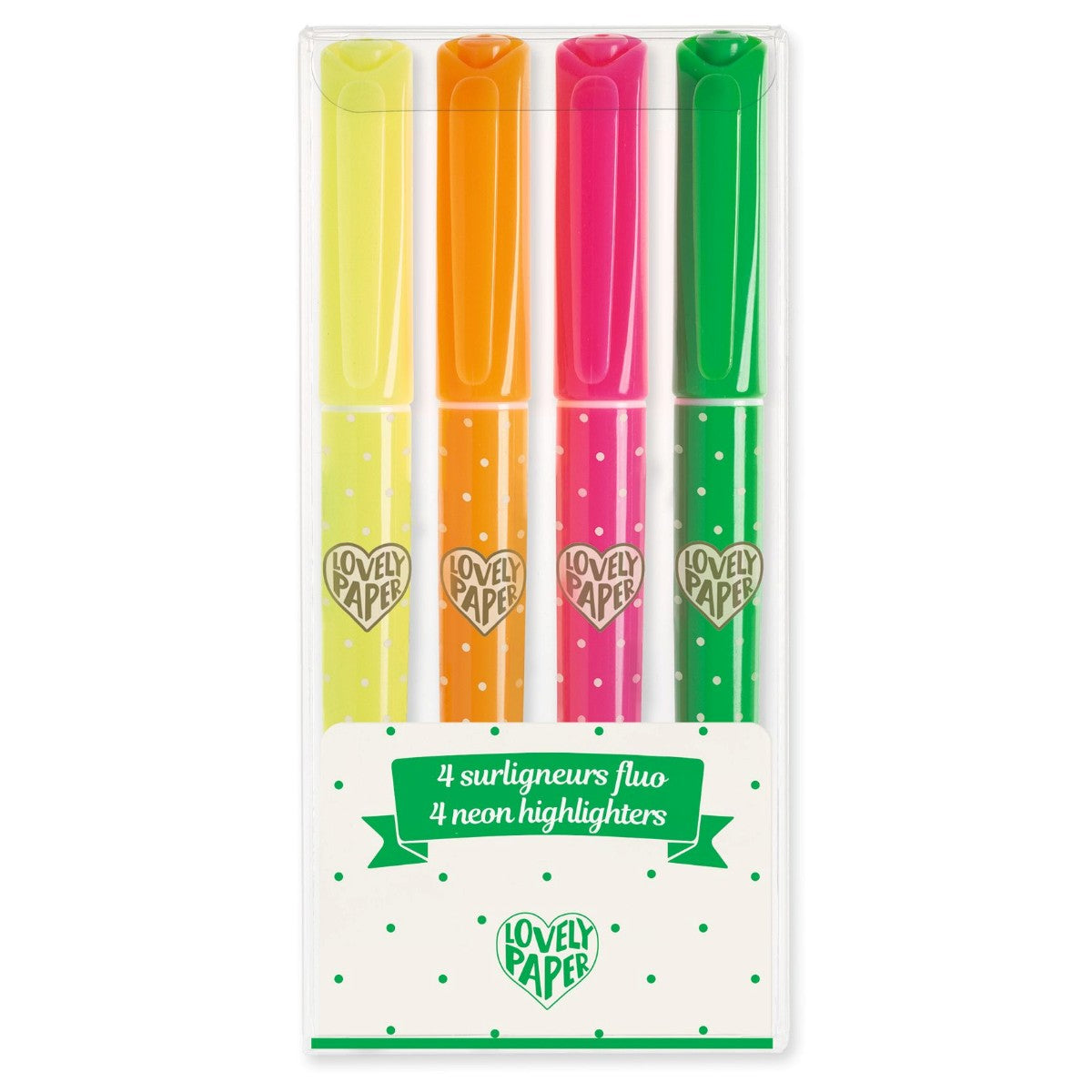 Djeco Lovely paper, 4 Neon markeringstusjer