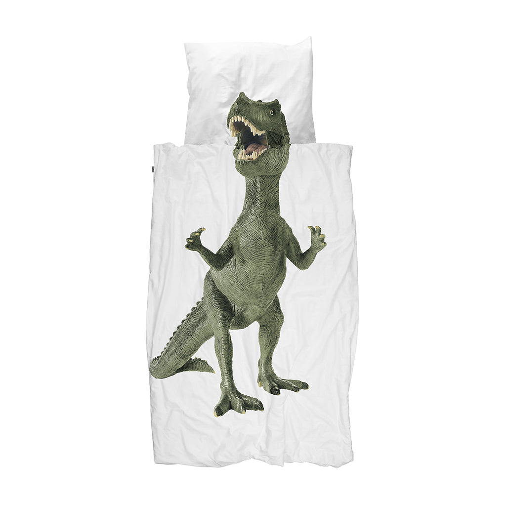 Snurk voksensengetøj, økologisk - Dinosaur
