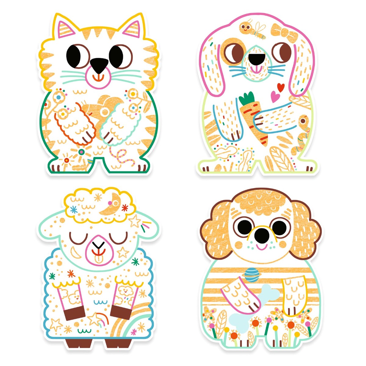 Djeco fargeleggingssett, Kjæledyr