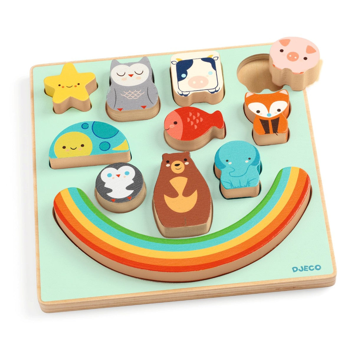 Djeco Puzz &amp; Stack Rainbow, balansespill