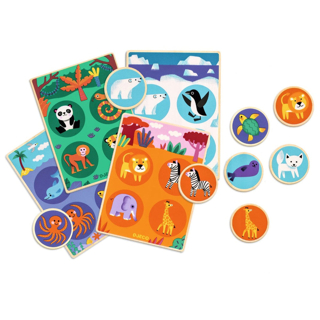 Djeco Memo i tre, Dyr