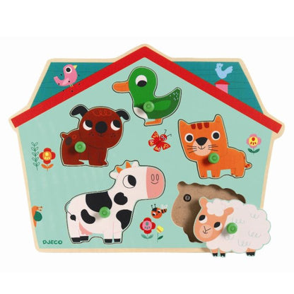Djeco lydpuslespil i træ, Ouaf woof