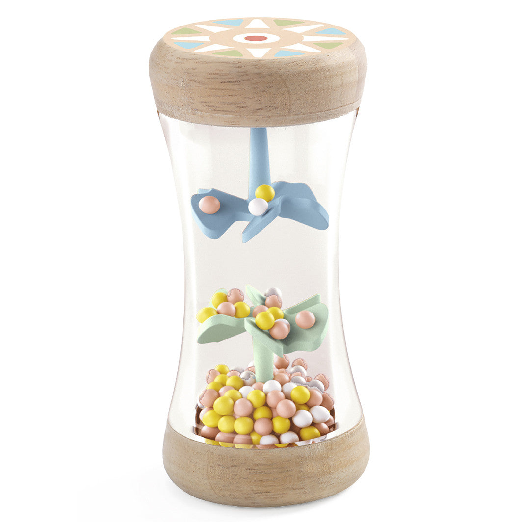 Djeco aktivitetsrangle i tre, BabyPlui liten regnmaker