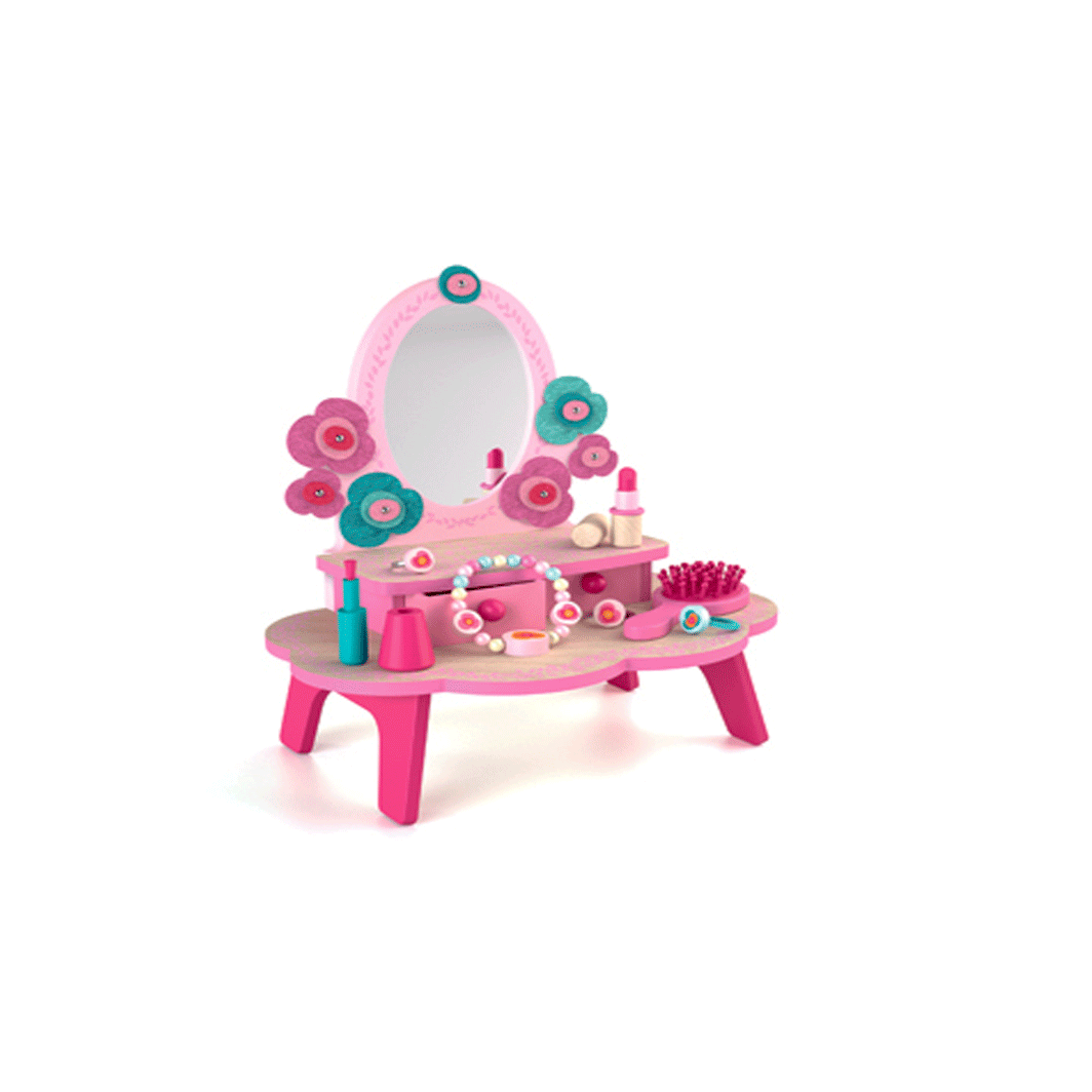 Djeco sminkebord i tre, Flora