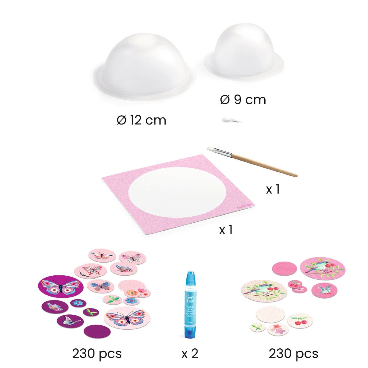 Djeco DIY - Papirskåler, Sommerfugler