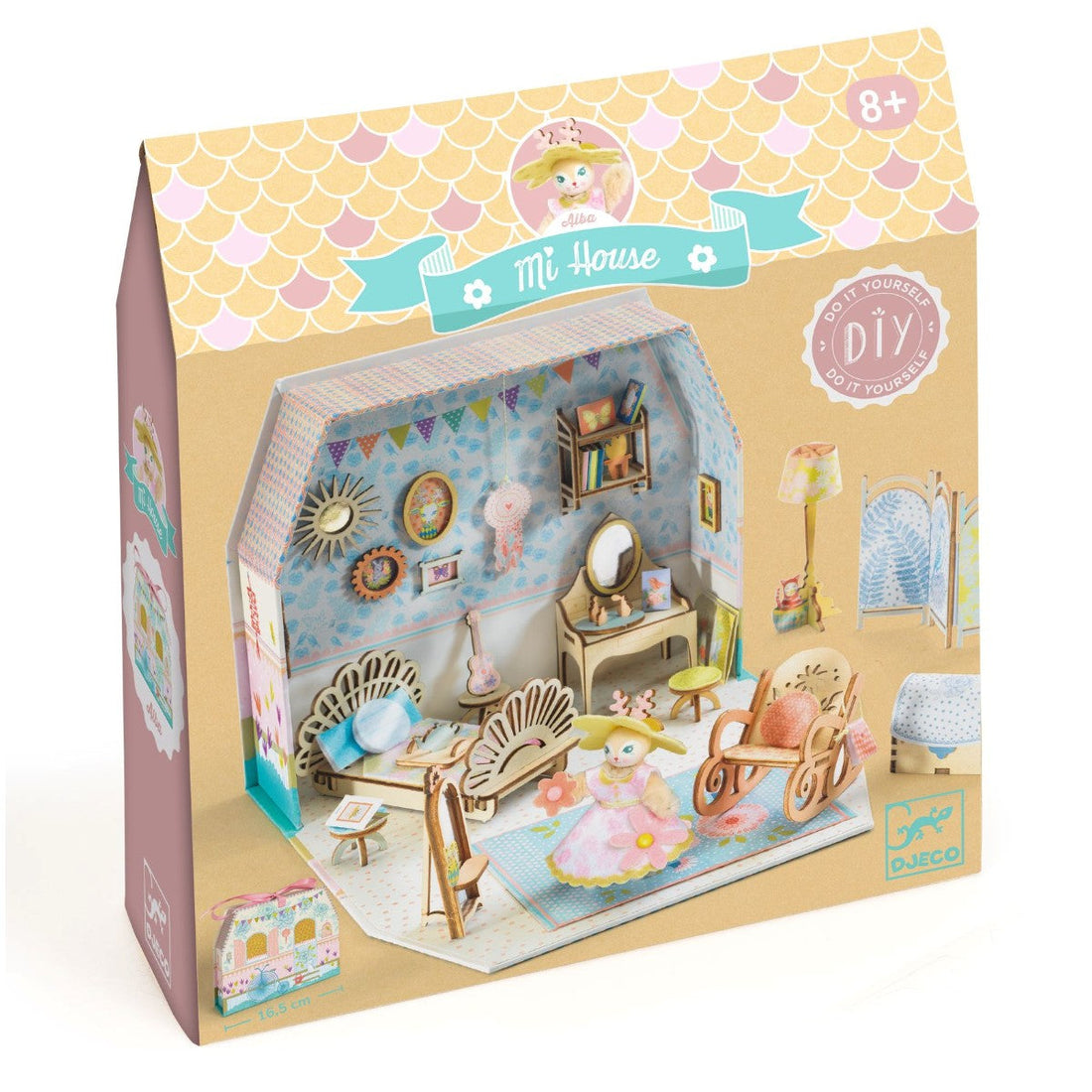 Djeco Mi House, DIY, miniatyrdukkehus - Alba