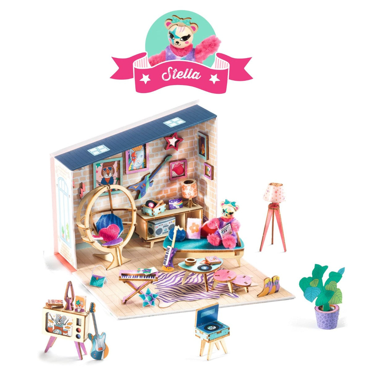 Djeco Mi House, DIY, miniatyrdukkehus - Stella