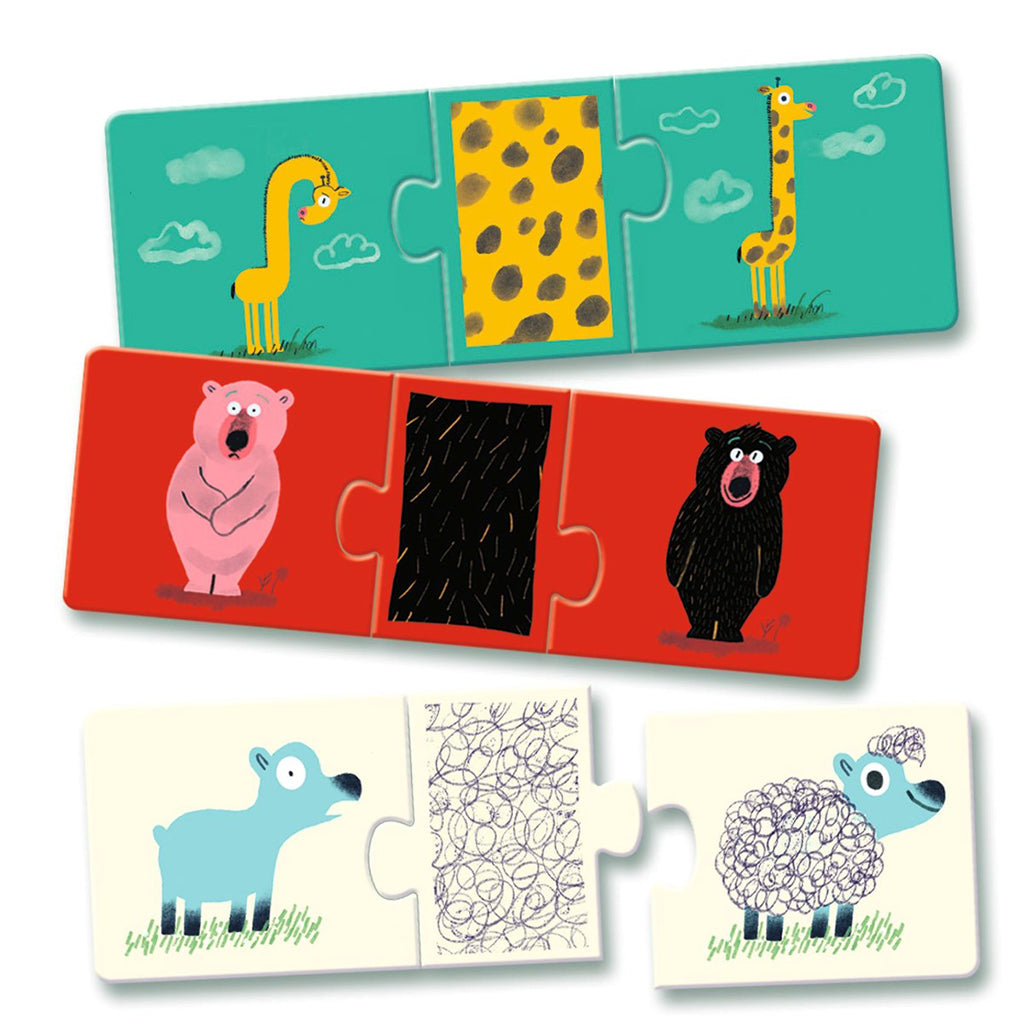 Djeco Spill &amp; Lær puslespill, Dyr