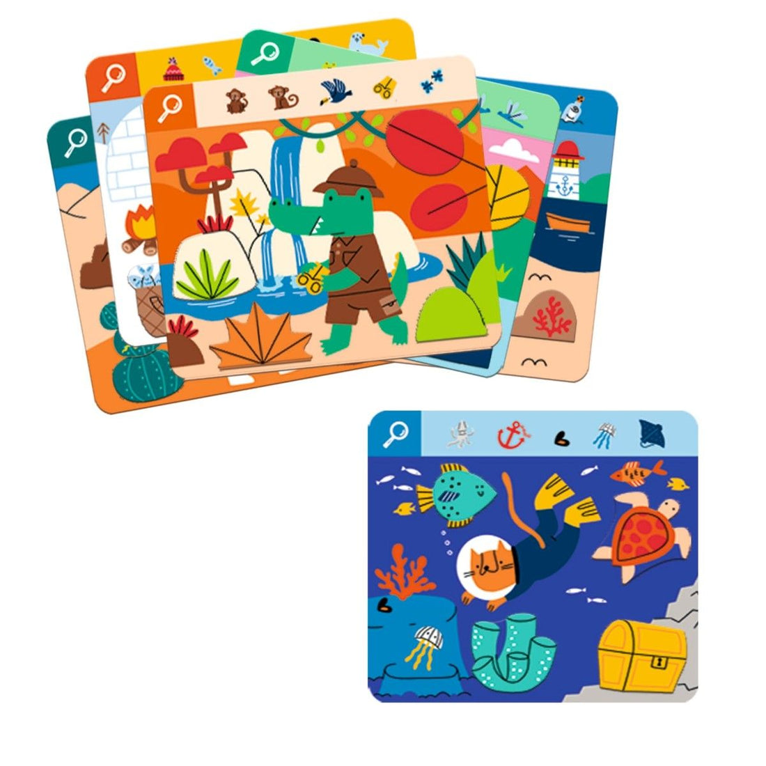 Djeco Observasjonsspill, Obs Explore - Finn og snu, rundt om i verden