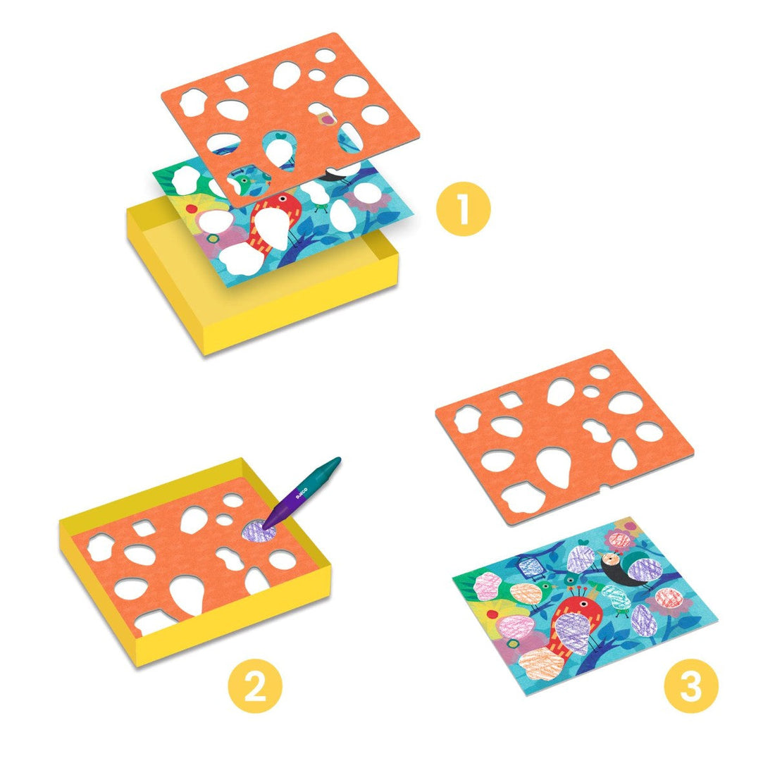 Djeco Fargeleggingssett, Fugler &amp; Co.