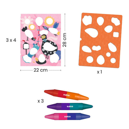 Djeco Fargeleggingssett, Fugler &amp; Co.