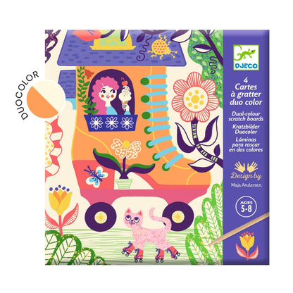 Djeco Kreativ Scratch, Morsomme hus