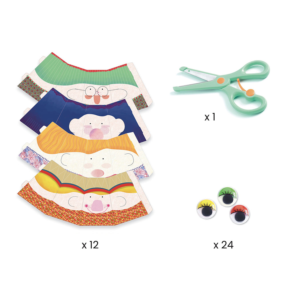 Djeco decoupage, Klipp-ut snipp snipp figurer