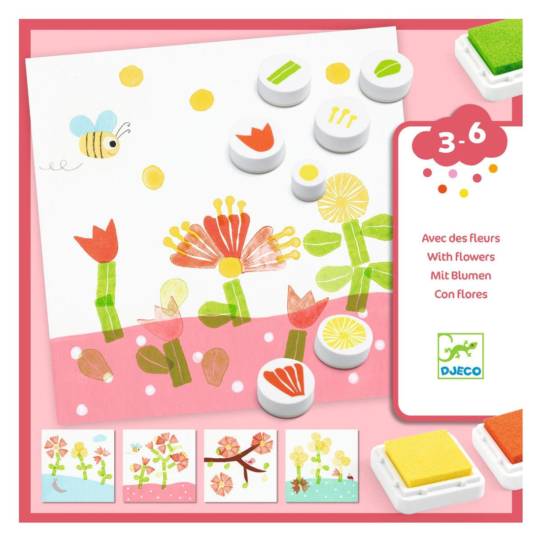 Djeco Kreative stempler, Blomster