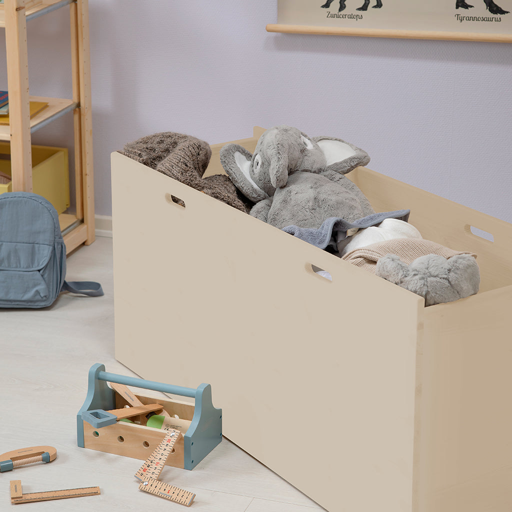 By Aulum Dana stor oppbevaringskasse med hjul, flere str. - Sand