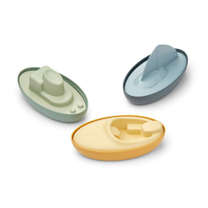 Liewood sandleketøy, Deborah båter - Whale blue multi mix