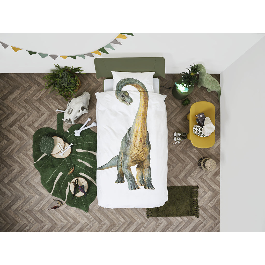 Snurk voksensengetøy, økologisk – Brontosaurus