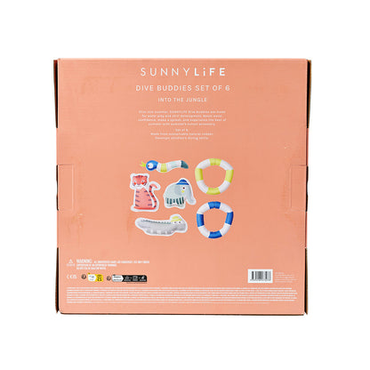 Sunnylife Dykker venner, Into the Jungle – Multi-sett med 6 stk.
