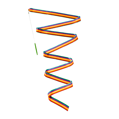 Djeco vimpel til gymnastikk - regnbuefarget