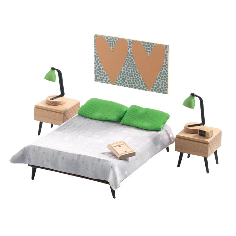 Djeco dukkehusmøbler, foreldresoverommet