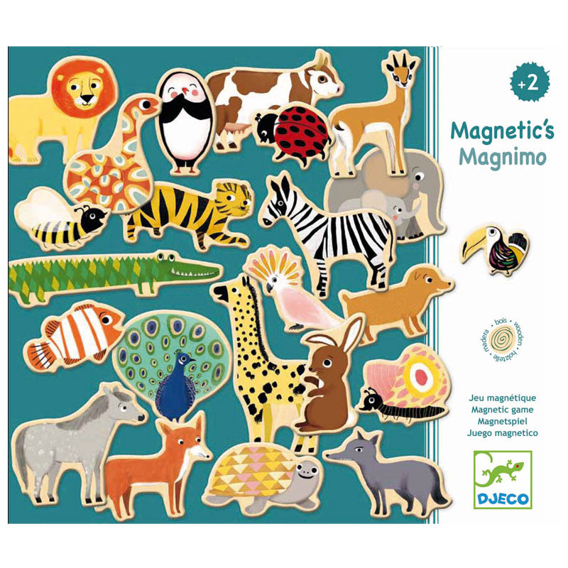 Djeco magneter i tre, 42 dyr
