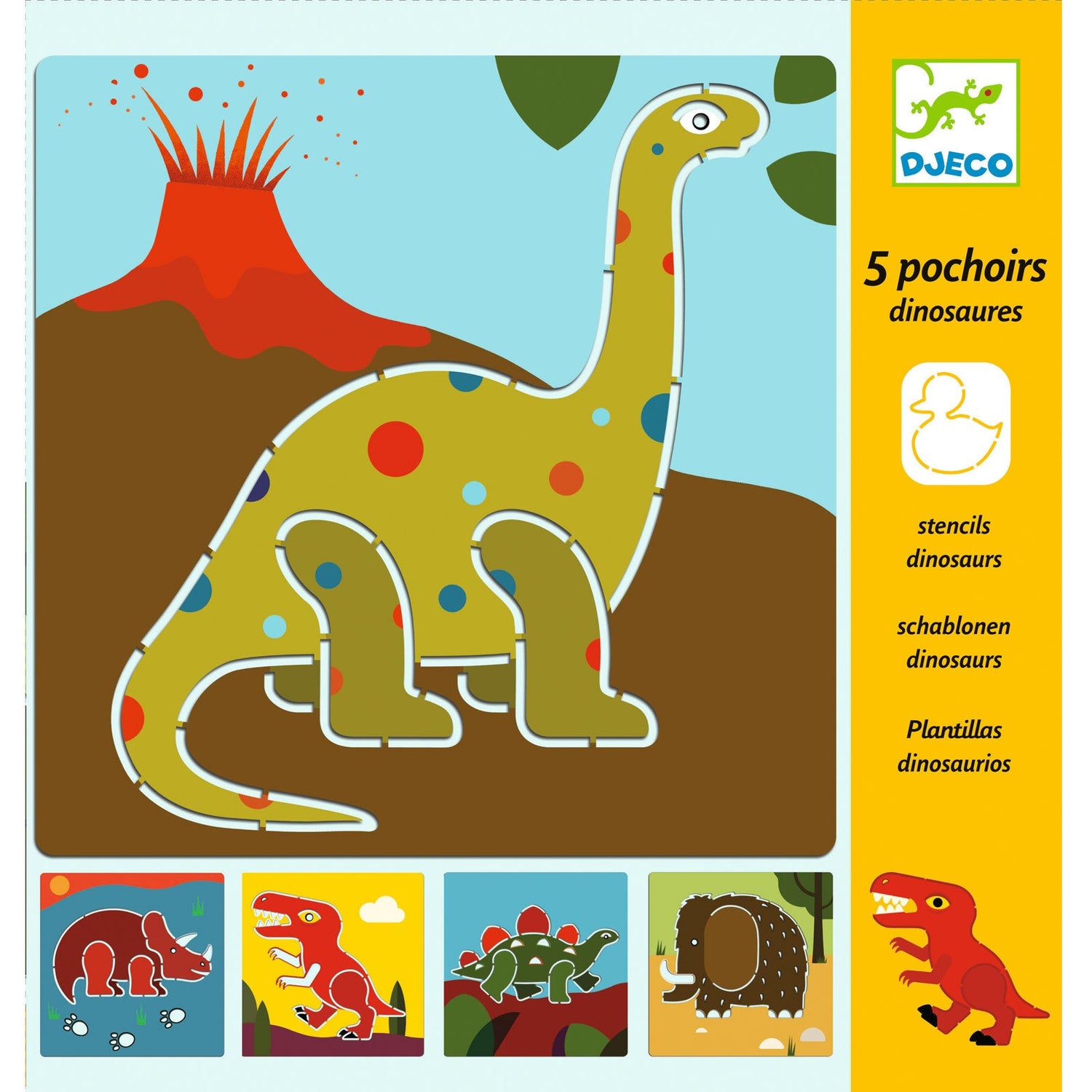 Djeco tegneskabeloner, dino