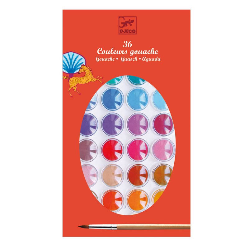 Djeco akvarell skrin med 36 stk