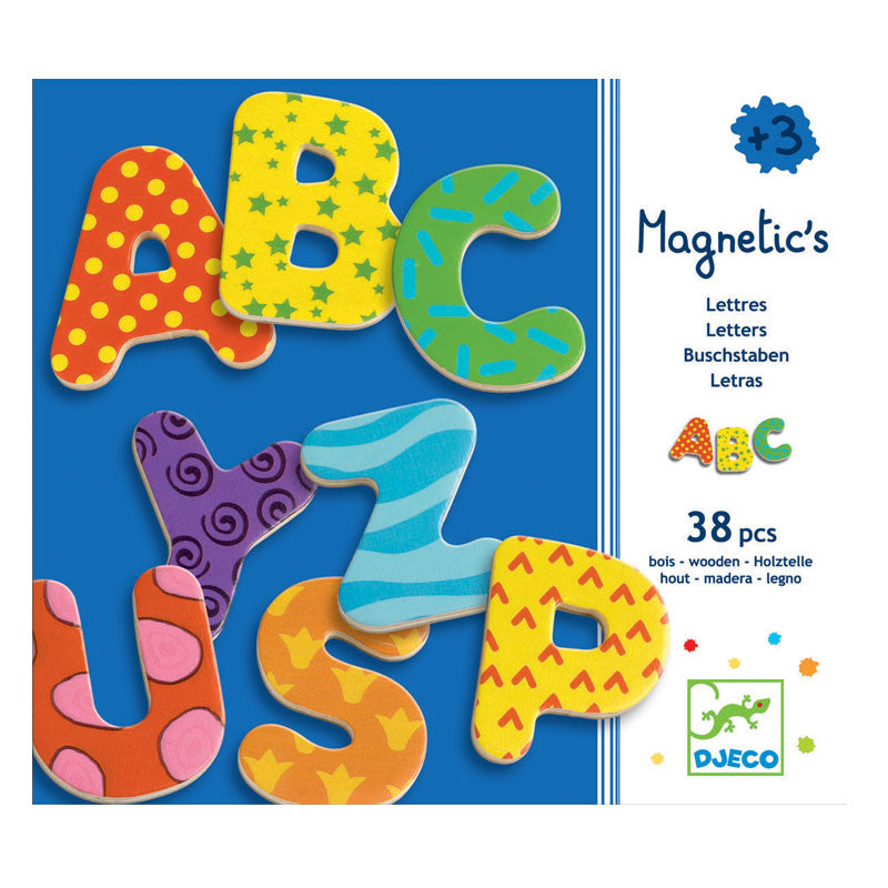 Djeco magneter i tre, bokstaver