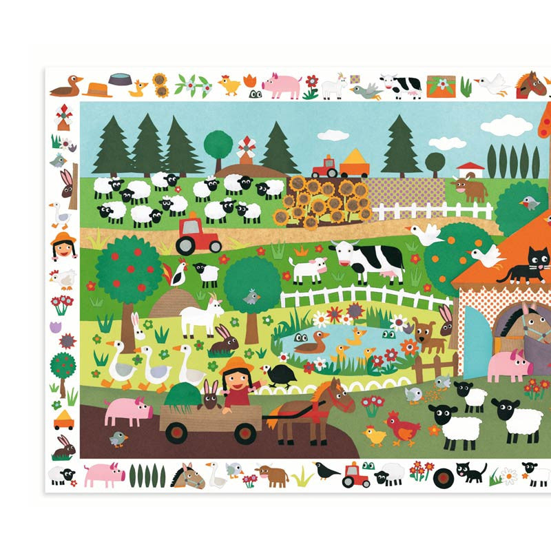Djeco puslespill, bondegård - 35 brikker