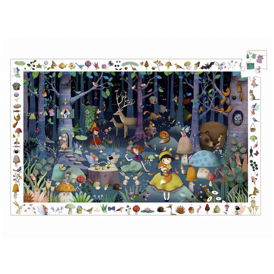 Djeco observasjonspuslespill, Fortryllet skog - 100 brikker