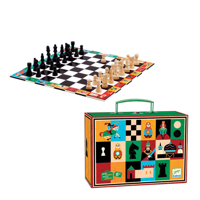 Djeco brettspilkoffert, Sjakk og Dam