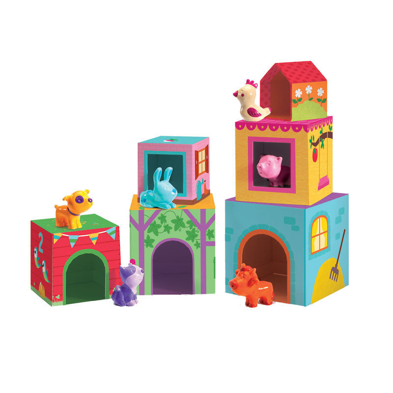 Djeco stableklosser med dyr, Topanifarm