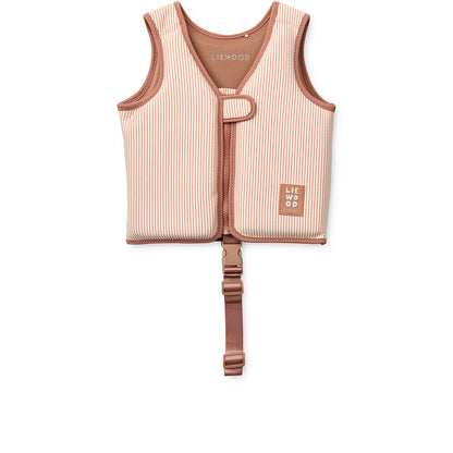 Liewood Dove svømmevest i bæk-og-bølge, Stripe pale tuscany/creme de la creme - flere størrelser.