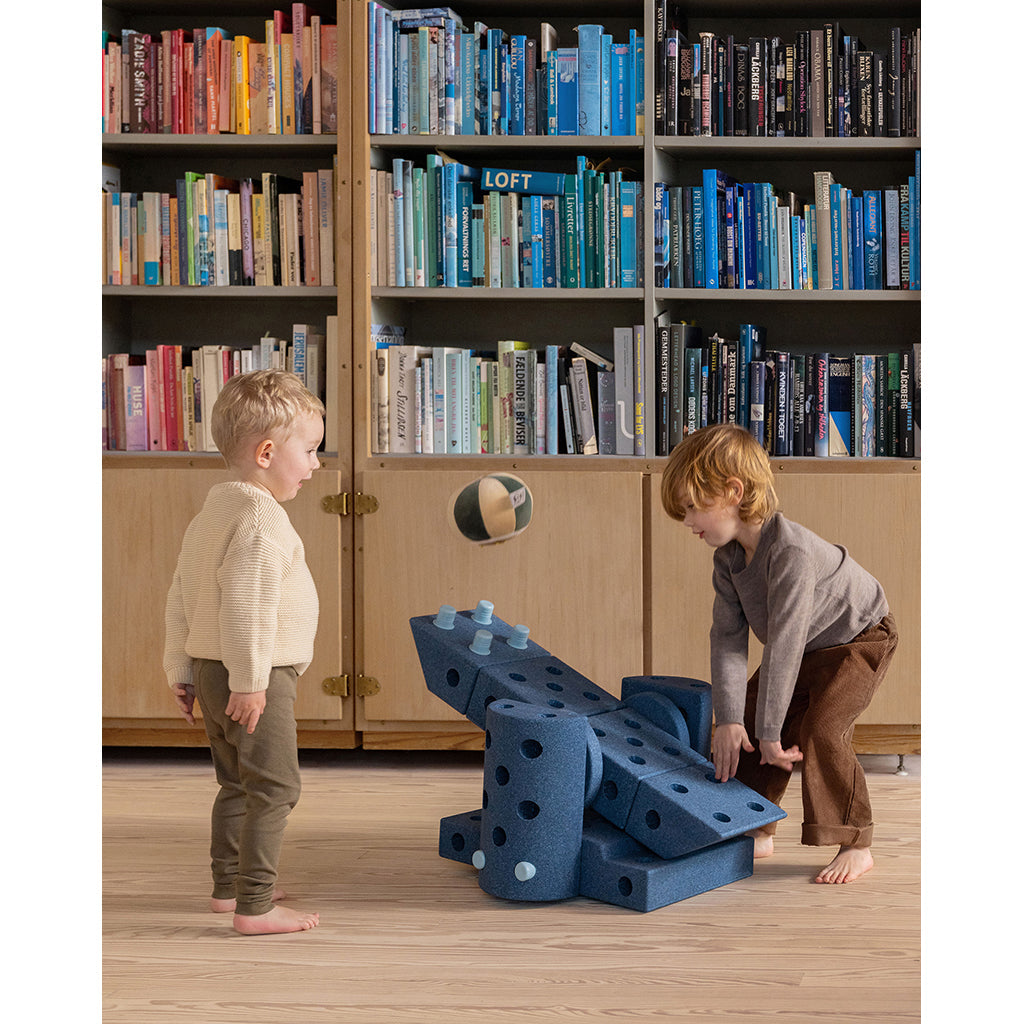 Modu byggelek i skum, Dreamer sett, 33 deler - Deep blue/ Sky blue