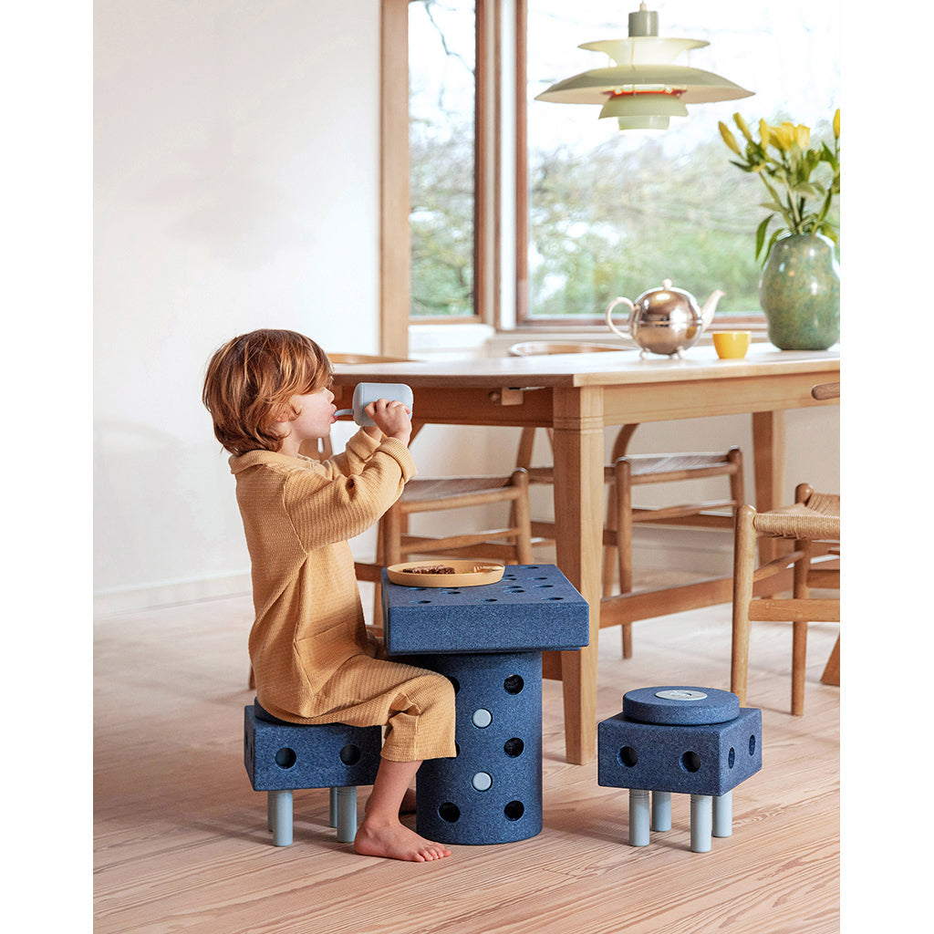 Modu byggelek i skum, Dreamer sett, 33 deler - Deep blue/ Sky blue