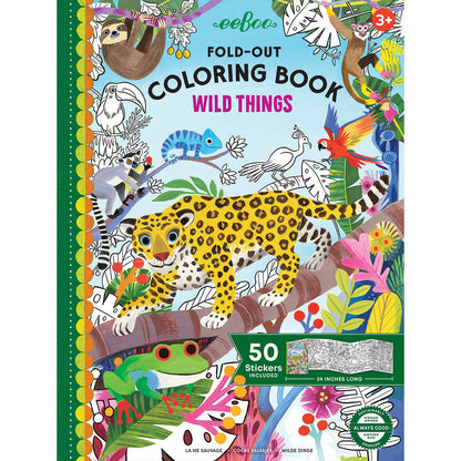 eeBoo Fold-ut malebok, Ville dyr