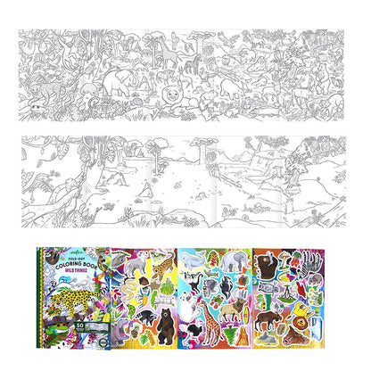 eeBoo Fold-ut malebok, Ville dyr