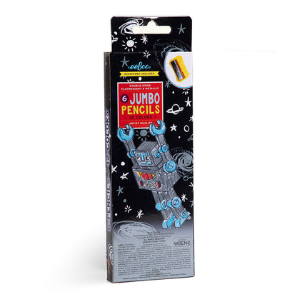 eeBoo 6 dobbelte fargeblyanter jumbo, Robot