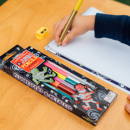 eeBoo 6 dobbelte fargeblyanter jumbo, Robot