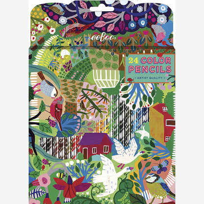 Eeboo fargeblyanter, 24 stk. Bountiful Garden