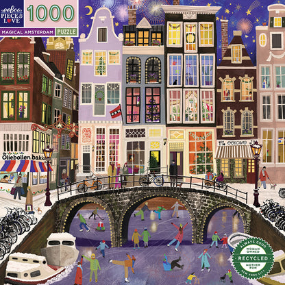 Eeboo puslespill, Magical Amsterdam - 1000 brikker