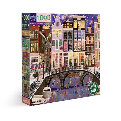 Eeboo puslespil, Magical Amsterdam - 1000 brikker