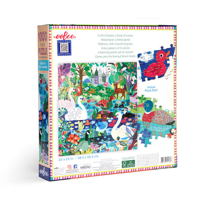 eeBoo Puslespill 1000 brk, Ducks in the Clearing