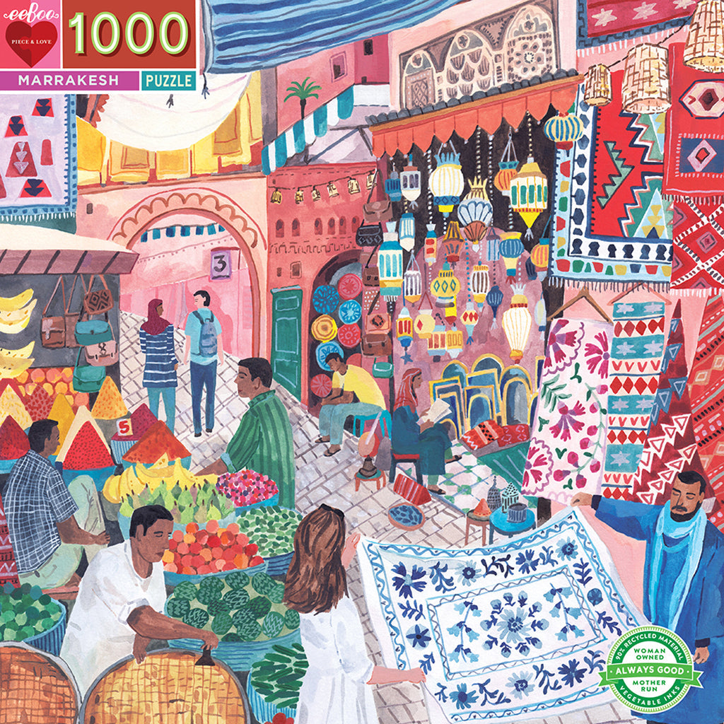 Eeboo puslespil, Marrakesh - 1000 brikker