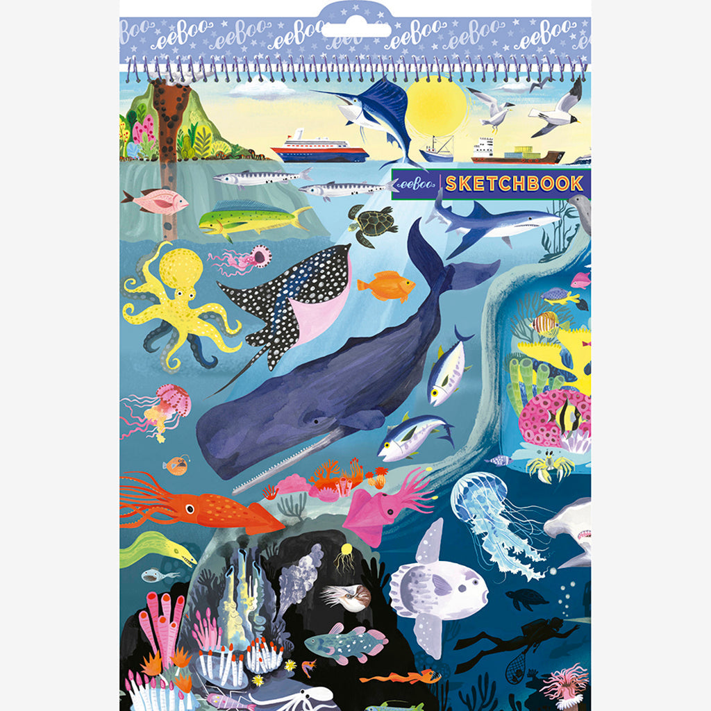 Eeboo skisseblokk i A4-format – Under the sea