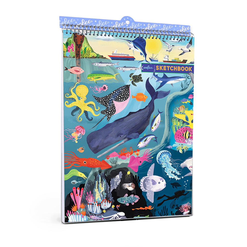 Eeboo Skitseblok i A4 format - Under the sea