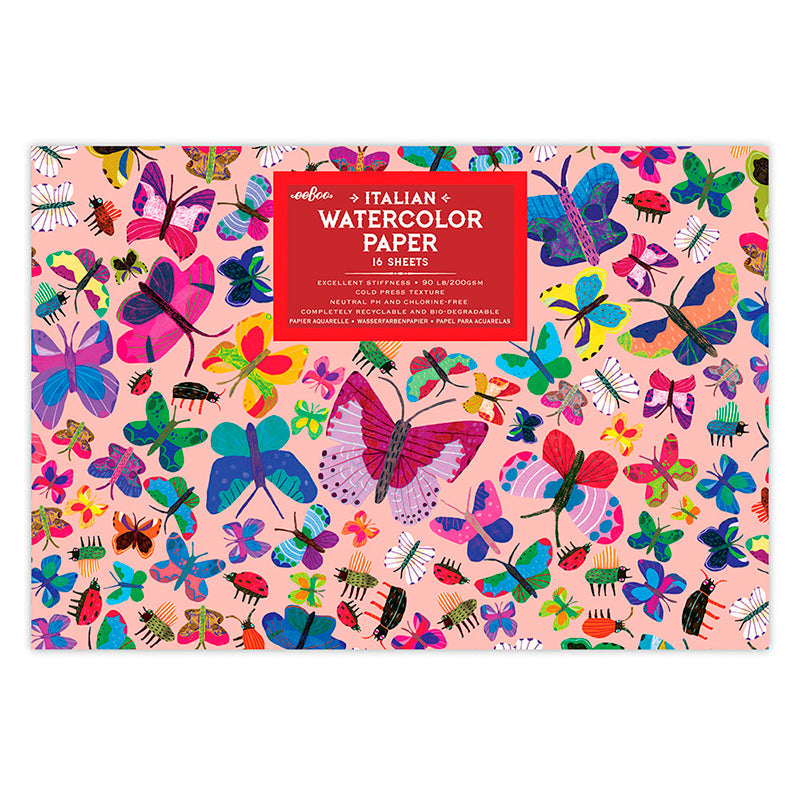 Eeboo akvarellpapir, Sommerfugler