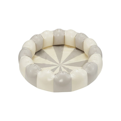 Petites Pommes badebassin Alice Emma i beige og hvid stribet design