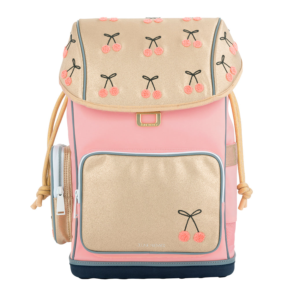Jeune Premier Ergonomisk ryggsekk, Cherry Pompon - Fra 6-10 år