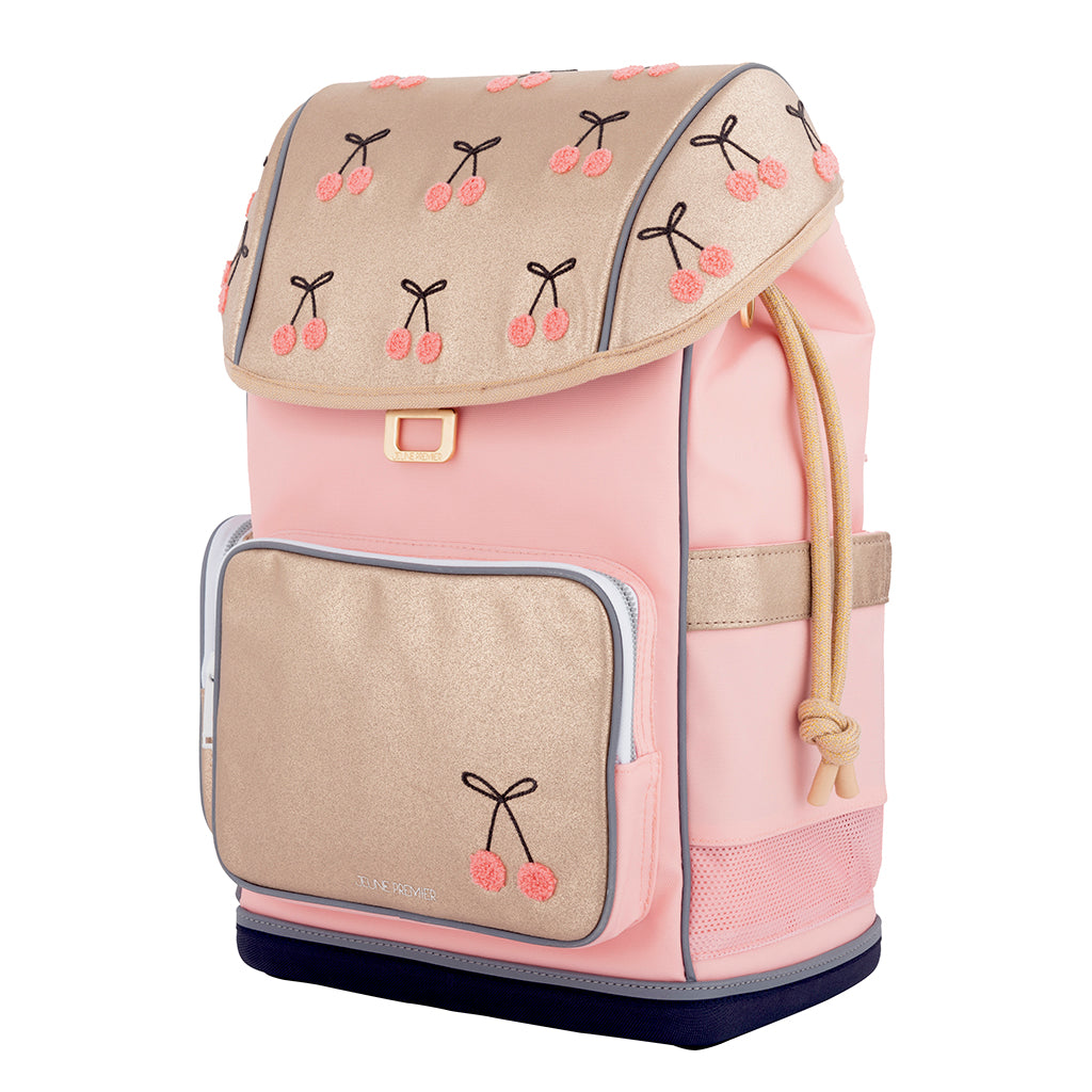 Jeune Premier Ergonomisk ryggsekk, Cherry Pompon - Fra 6-10 år